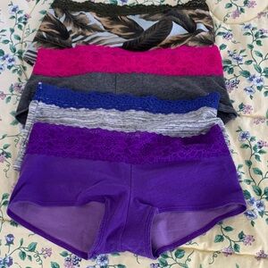 Victoria’s Secret Vibrant Lace Trim Boyshorts Set